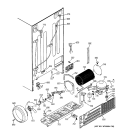 SEALED SYSTEM & MOTHER BOARD Diagram and Parts List for  General Electric Refrigerator