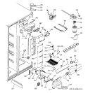 FRESH FOOD SECTION Diagram and Parts List for  General Electric Refrigerator
