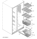 FREEZER SHELVES Diagram and Parts List for  General Electric Refrigerator