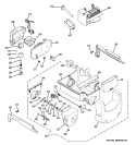 ICE MAKER & DISPENSER Diagram and Parts List for  General Electric Refrigerator