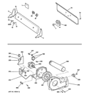 BACKSPLASH, BLOWER & MOTOR ASSEMBLY Diagram and Parts List for  Hotpoint Dryer