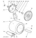 DRUM Diagram and Parts List for  Hotpoint Dryer