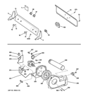 BACKSPLASH, BLOWER & DRIVE ASSEMBLY Diagram and Parts List for  General Electric Dryer