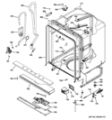 BODY PARTS Diagram and Parts List for  General Electric Dishwasher