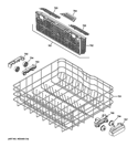 LOWER RACK ASSEMBLY Diagram and Parts List for  General Electric Dishwasher