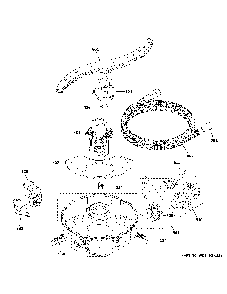 Motor, Sump And Filter Assembly Diagram and Parts List for  General Electric Dishwasher