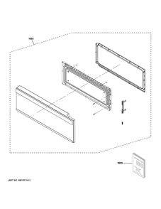 Door Parts Diagram and Parts List for  General Electric Microwave