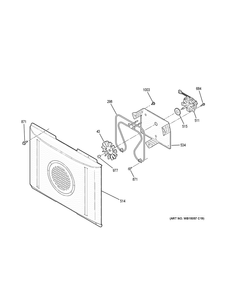 Convection Fan Diagram and Parts List for  General Electric Range