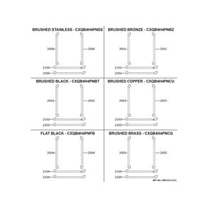 Cafe Customization Diagram and Parts List for  General Electric Refrigerator