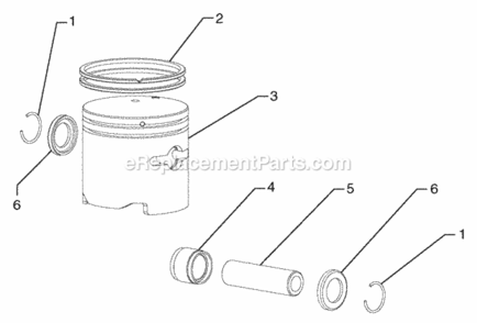 Engine_Sub-Assembly Diagram and Parts List for 230000001-Up Homelite Trimmer