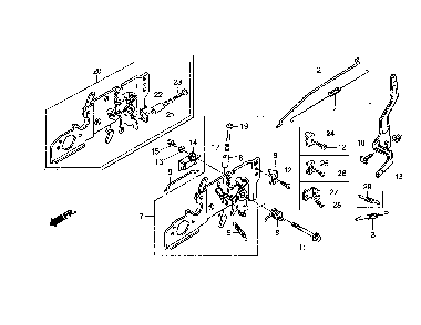 Control Diagram and Parts List for  Jonsered Lawn Mower