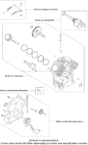 Part Location Diagram of 24522304 Kohler Ch740 Short Block