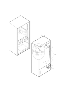 Water And Valve Parts Diagram and Parts List for 02 LG Refrigerator