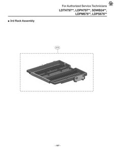3rd Rack Assembly Diagram and Parts List for ASSESNA LG Dishwasher