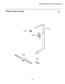 Water Guide Assembly Diagram and Parts List for APZEEUS LG Dishwasher