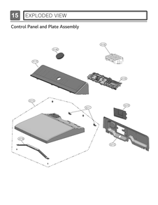 Control Panel And Plate Assembly Diagram and Parts List for AEBEEUS LG Dryer