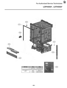 Diagram 1 Diagram and Parts List for ABDESNA LG Dishwasher