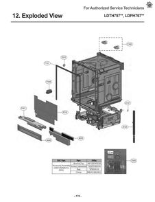 Diagram 1 Diagram and Parts List for ASSESNA LG Dishwasher
