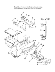 Console And Dispenser Parts Diagram and Parts List for  Amana Washer