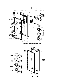 Refrigerator Door Diagram and Parts List for  Kenmore Refrigerator
