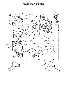 Bulkhead Parts Diagram and Parts List for  Kenmore Dryer
