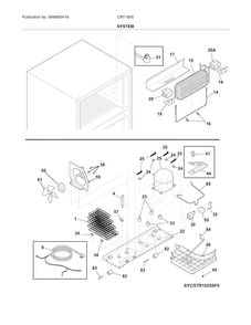 System Diagram and Parts List for  Crosley Refrigerator