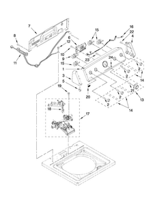 Part Location Diagram of W10520038 Whirlpool Electric Control Board