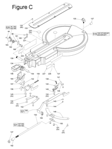 Fig-3 Diagram and Parts List for H17A Milwaukee Miter Saw