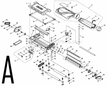 Page A Diagram and Parts List for  Ridgid Planer Jointer