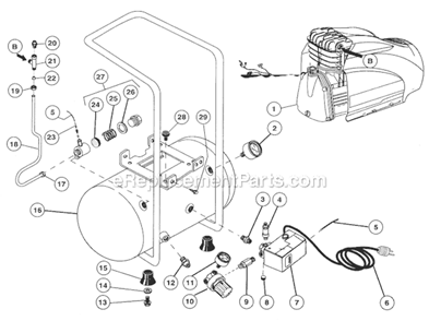 Part Location Diagram of U6005 Rolair Pressure Switch