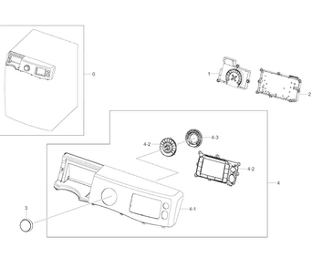 Control Panel Diagram and Parts List for A2-0000 Samsung Washer