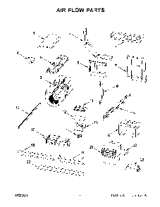 05 - Air Flow Parts Diagram and Parts List for  Whirlpool Microwave