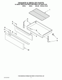 DRAWER & BROILER PARTS Diagram and Parts List for  Whirlpool Range