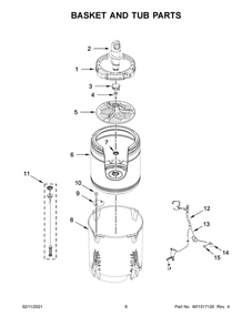 Part Location Diagram of W11510462 Whirlpool CAP