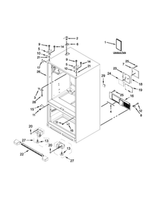 Cabinet Parts Diagram and Parts List for  Whirlpool Refrigerator