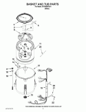 BASKET AND TUB PARTS Diagram and Parts List for  Whirlpool Washer