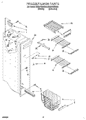 FREEZER LINER Diagram and Parts List for  Whirlpool Refrigerator