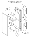 REFRIGERATOR DOOR Diagram and Parts List for  Whirlpool Refrigerator