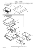 SHELF PARTS Diagram and Parts List for  Whirlpool Refrigerator