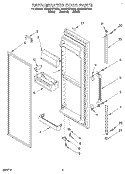 REFRIGERATOR DOOR Diagram and Parts List for  Whirlpool Refrigerator