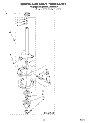 BRAKE AND DRIVE TUBE Diagram and Parts List for  Whirlpool Washer