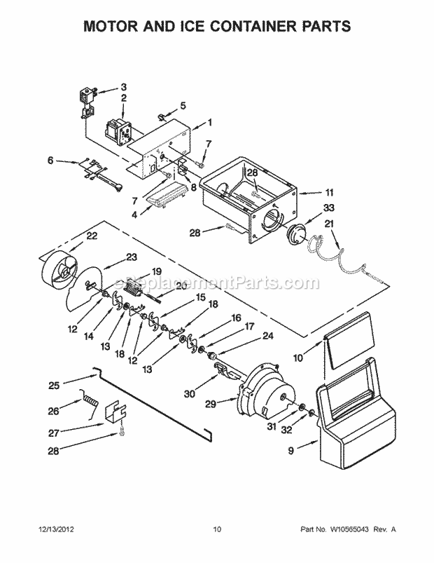 Part Location Diagram of W10189274 Whirlpool COVER