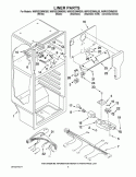 LINER PARTS Diagram and Parts List for  Whirlpool Refrigerator