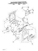 DISPENSER FRONT Diagram and Parts List for  KitchenAid Refrigerator