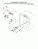 REFRIGERATOR LINER PARTS Diagram and Parts List for  Whirlpool Refrigerator
