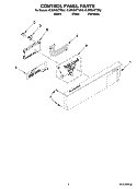 CONTROL PANEL PARTS Diagram and Parts List for  KitchenAid Dishwasher