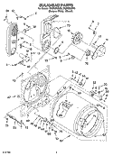 BULKHEAD PARTS Diagram and Parts List for  Whirlpool Dryer