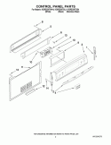 CONTROL PANEL PARTS Diagram and Parts List for  KitchenAid Range