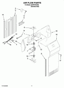 AIR FLOW PARTS Diagram and Parts List for  Whirlpool Refrigerator