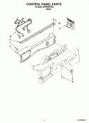 CONTROL PANEL PARTS Diagram and Parts List for  Whirlpool Washer